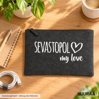 Kulturbeutel Sevastopol my love 1 Liter Charcoal