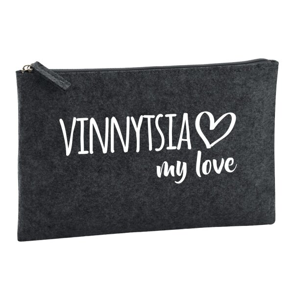 Kulturbeutel Vinnytsia my love 1 Liter Charcoal