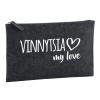 Kulturbeutel Vinnytsia my love 1 Liter Charcoal