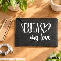 Kulturbeutel Serbia my love 1 Liter Charcoal
