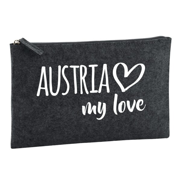 Kulturbeutel Austria my love 1 Liter Charcoal