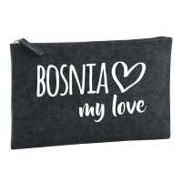 Kulturbeutel Bosnia my love 1 Liter Charcoal