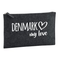 Kulturbeutel Denmark my love 1 Liter Charcoal