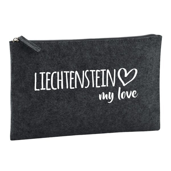 Kulturbeutel Liechtenstein my love 1 Liter Charcoal