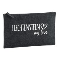 Kulturbeutel Liechtenstein my love 1 Liter Charcoal