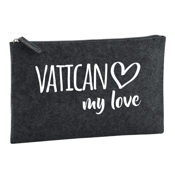 Kulturbeutel Vatican my love 1 Liter Charcoal
