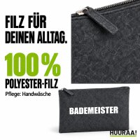Kulturbeutel Bademeister Schriftzug 1 Liter Charcoal