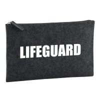 Kulturbeutel Lifeguard Schriftzug 1 Liter Charcoal