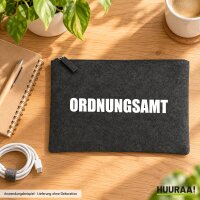 Kulturbeutel Ordnungsamt Schriftzug 1 Liter Charcoal