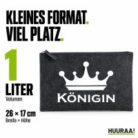 Kulturbeutel Königin Schützenkönigin 1 Liter Charcoal