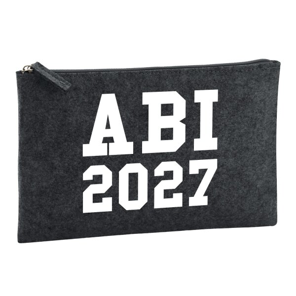 Kulturbeutel ABI 2027 Abitur 1 Liter Charcoal