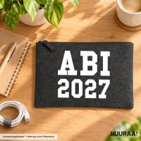 Kulturbeutel ABI 2027 Abitur 1 Liter Charcoal