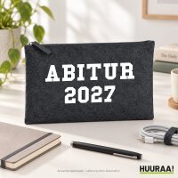 Kulturbeutel Abitur 2027 ABI 1 Liter Charcoal
