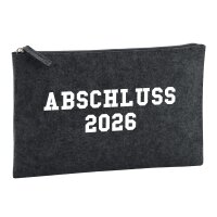 Kulturbeutel Abschluss 2026 Schulabschluss 1 Liter Charcoal