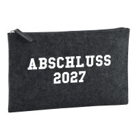 Kulturbeutel Abschluss 2027 Schulabschluss 1 Liter Charcoal