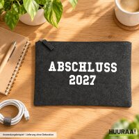 Kulturbeutel Abschluss 2027 Schulabschluss 1 Liter Charcoal