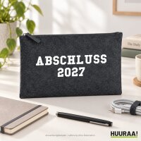 Kulturbeutel Abschluss 2027 Schulabschluss 1 Liter Charcoal