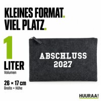Kulturbeutel Abschluss 2027 Schulabschluss 1 Liter Charcoal