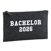 Kulturbeutel Bachelor 2026 Abschluss 1 Liter Charcoal
