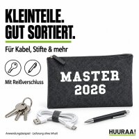 Kulturbeutel Master 2026 Abschluss 1 Liter Charcoal