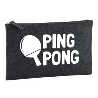 Kulturbeutel Ping Pong Tischtennis 1 Liter Charcoal