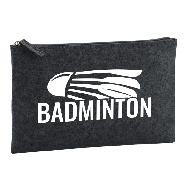 Kulturbeutel Badminton Federball 1 Liter Charcoal