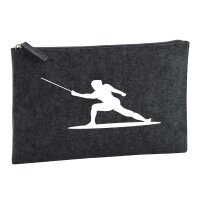 Kulturbeutel Fechten Silhouette 1 Liter Charcoal