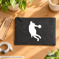Kulturbeutel Basketball Silhouette 1 Liter Charcoal