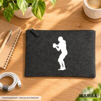 Kulturbeutel American Football Silhouette 1 Liter Charcoal