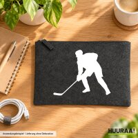 Kulturbeutel Eishockey Silhouette 1 Liter Charcoal