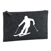 Kulturbeutel Skifahren Silhouette 1 Liter Charcoal
