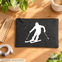 Kulturbeutel Skifahren Silhouette 1 Liter Charcoal