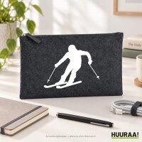 Kulturbeutel Skifahren Silhouette 1 Liter Charcoal