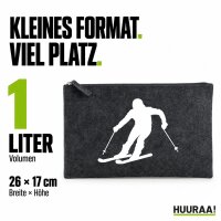 Kulturbeutel Skifahren Silhouette 1 Liter Charcoal