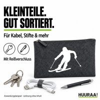 Kulturbeutel Skifahren Silhouette 1 Liter Charcoal