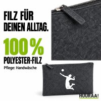 Kulturbeutel Volleyball Silhouette 1 Liter Charcoal