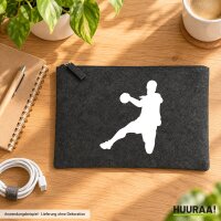 Kulturbeutel Handball Silhouette 1 Liter Charcoal