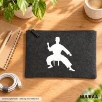 Kulturbeutel Taekwondo Silhouette 1 Liter Charcoal