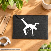 Kulturbeutel Capoeira Silhouette 1 Liter Charcoal