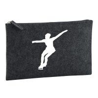 Kulturbeutel Eiskunstlauf Silhouette 1 Liter Charcoal