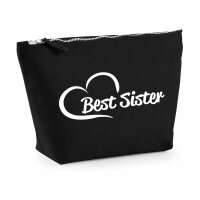 Kulturbeutel Best Sister Heart 1 Liter Charcoal