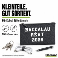 Kulturbeutel Baccalauréat 2026 Abschluss Frankreich 1 Liter Charcoal