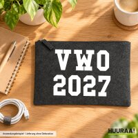 Kulturbeutel VWO 2027 Abschluss Niederlande 1 Liter Charcoal