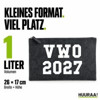 Kulturbeutel VWO 2027 Abschluss Niederlande 1 Liter Charcoal