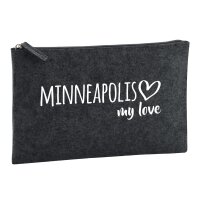Kulturbeutel Minneapolis my love 1 Liter Charcoal