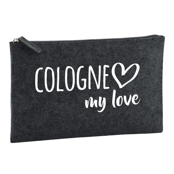 Kulturbeutel Cologne my love 1 Liter Charcoal