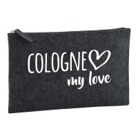 Kulturbeutel Cologne my love 1 Liter Charcoal