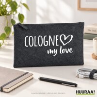 Kulturbeutel Cologne my love 1 Liter Charcoal