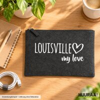 Kulturbeutel Louisville my love 1 Liter Charcoal