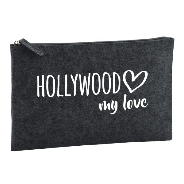 Kulturbeutel Hollywood my love 1 Liter Charcoal